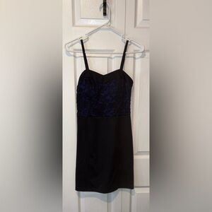 NWOT Lily Rose Royal Blue and Black Mini Dress